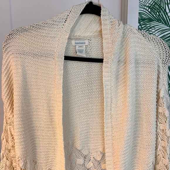 Sundance Cream Open Knit Ingrid Cardigan Sweater XSP - Picture 5 of 9
